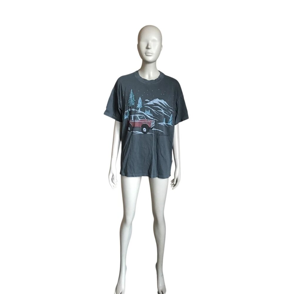 American Eagle Gray Winter Bronco Short Sleeve Top
